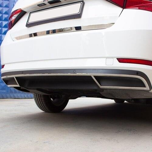 Skoda Superb chrome exhaust output 3 piece Set 2015-2019 ISO9001 / 2008 A + quality modified design