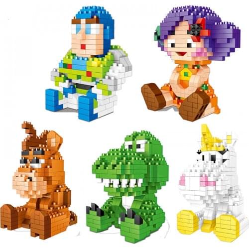 Lz Purple-Haired Girl Red Hearts Dragon Educational Ideas Diamond Particles Building Blocks Toys for Children Gifts