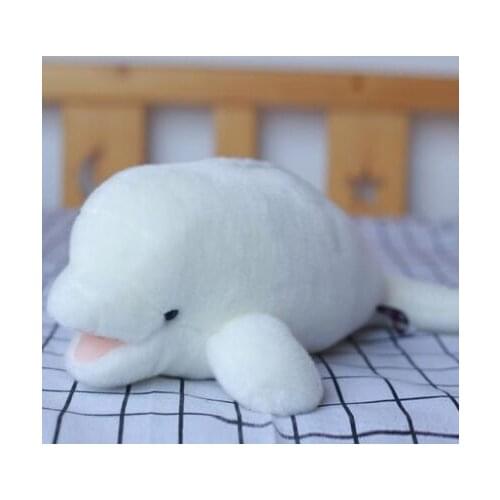 Lovely white whale plush toy soft doll throw pillow toy Xmas gift b0524