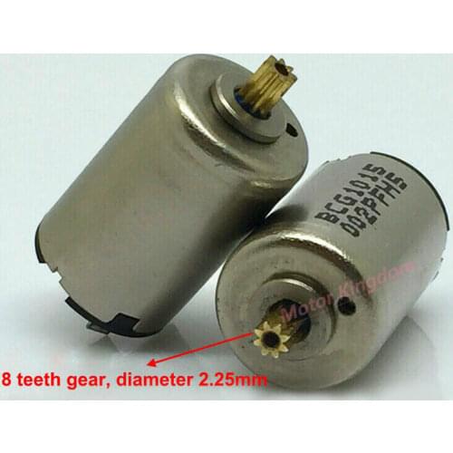 10mm*15mm DC 3V-6V 61000RPM Ultrahigh High Speed 5-Pole Rotor Mini Coreless Motor 8 teeth Copper Gear mini Servo or DIY Toy