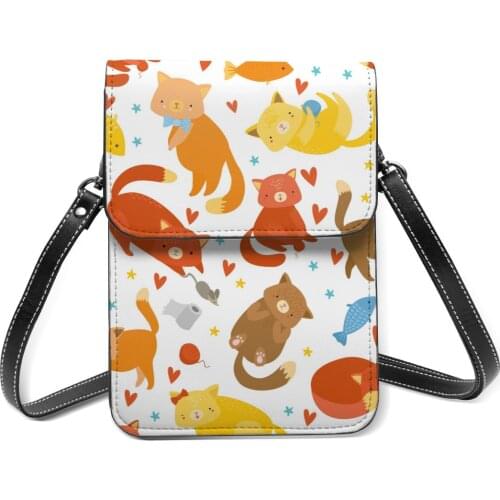 Kittens Pattern Fashion Card Holder Wallet 2021 New Female Wallets Women Zipper Strap Coin Purse