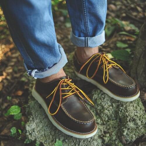 Men Shoes Oxfords Men Shoes Genuine Leather Causal Shoes Retro Breathable Outdoor Fashion Sneakers Walking