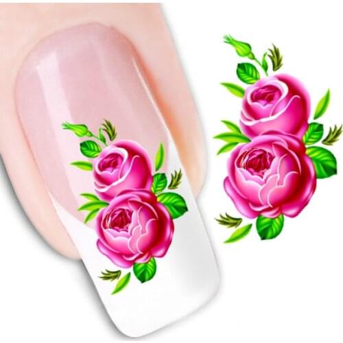 Wholesale latest excellent nail art wrap paste water transfer 3D Flowers Nail Art sticker patch decal 1000pcs/lot free shipping
