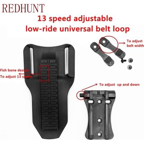 New Tactical Universal 13 Speed Low Ride Belt Loop Tactical Duty Belt Platform Quick Detach Holster Adapter Mount Molle