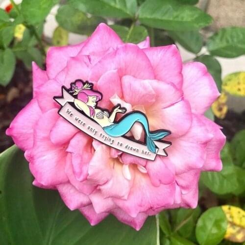 Novelty Mermaid Lapel Pin for Bag Hat Accessory