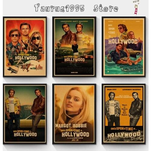 New Movie Kraft Poster Once Upon A Time In Hollywood Art poster Vintage Wall Decor Pictures Quentin Tarantino Poster