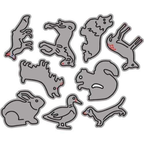Cutting Dies Animals Dorse Dove Cat Rabbit Dog Fawn Tiger For DIY Scrapbooking Embossing Album Paper Cards Dies 2021 New