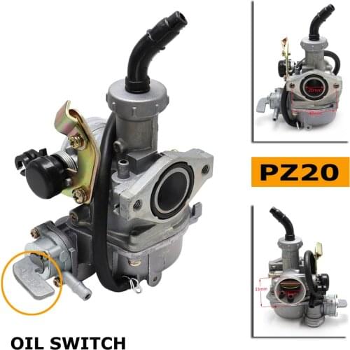 PZ20 20mm Carburetor Choke With Oil Switch For 110cc KAYO Apollo Bosuer Dirt Pit Bike Monkey Bikes ATV Quad Go Kart