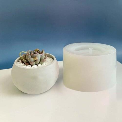 Silicone Bowl Pot Molds Cement Concrete Planter Molds Durable Soft Silicone Molds Flower Pot Molds Silicone Molds for Concrete