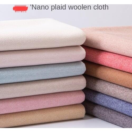 Thickened double-sided grid woolen fabric cashmere Sanding coat skirt clothing plaid brocade fabrics for sewing diy Polyester