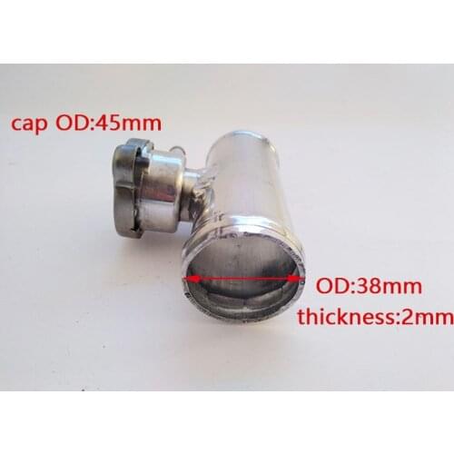 1.5" In Line Aluminum Radiator Hose Filler Neck /Cap Hose OD=1 1/2" (38 mm)