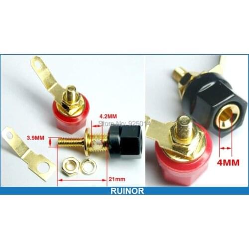 10 PCS 4MM Binding Post Terminal for 4.0mm Banana plug Speaker Power amplifier