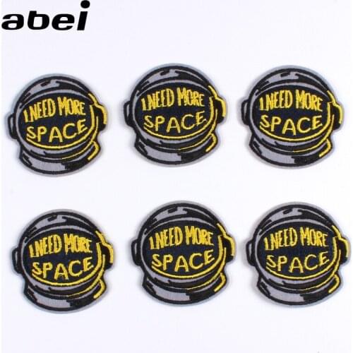 10pcs Iron On helmet Patches Embroidery Stickers Funny Badge for Motor Bicker Punk Rock Jeans Sewing Garments Appliques Patches
