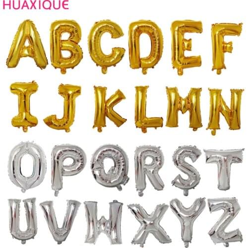 16inch Happy Birthday Alphabet Balloon Foil Letter Ballon Wedding Balloon Kid Baby Shower Party Decor Name Baloon Supplies Globo