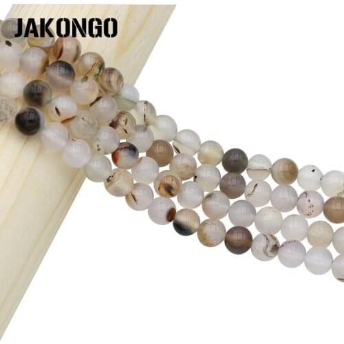 20pcs Black White Stone Spacer Beads Round Loose Beads For Jewelry Making Diy Bracelet Accessories DIY Jewelry Findings 8mm