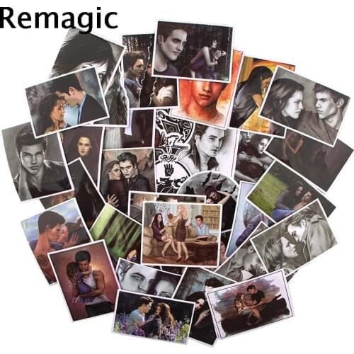 35pcs Twilight Cartoon scrapbooking Stickers packs Waterproof Skateboard Suitcase Guitar Graffiti decals pasters Kid Toy