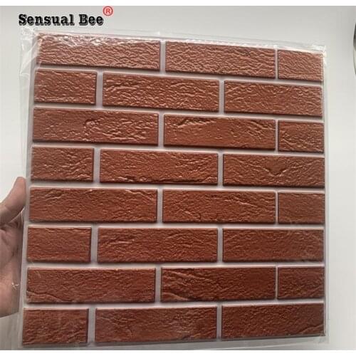 3D Wood Grain Emboss Pattern Tiles Wall Sticker Cupboard Children Room Tiles Waist Line Wall Decals Waterproof Vinyl Art Mural