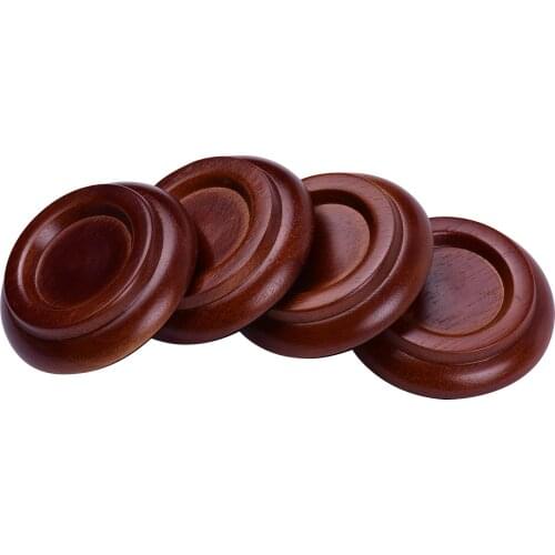 4pcs/Set Solid Wood Upright Piano Caster Cups Coaster with Anti-slip EVA Pad