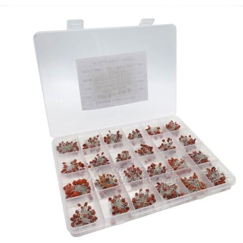 960PCS 24value*40PCS=960PCS 50V Ceramic Capacitor Assorted kit Assortment Set + Box