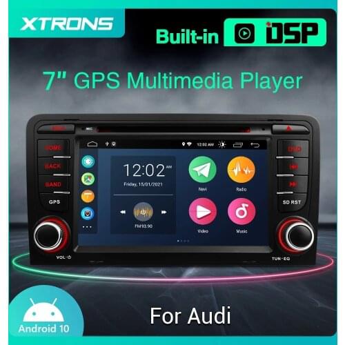 XTRONS 7" Android 10.0 Car DVD Player for Audi A3 8P 2003 2004 2005 2006 2007 2008 2009-2012 S3 / RS3 Sportback Radio GPS TPMS