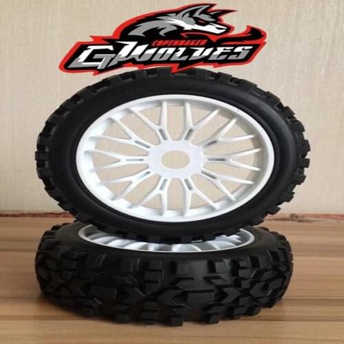 4pc GWOLVES 1/8 RC Buggy Truck Off-Road Tyre Nylon plus hard wheels Pathfinder wasteland all terrainwheel for 1/8 RC car parts