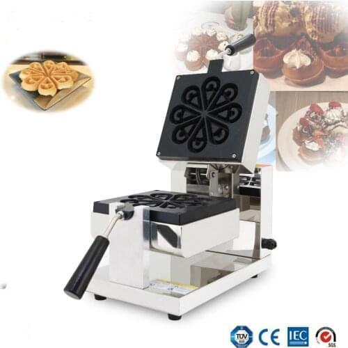 Free shipping Water droplets shaped Rotary waffle maker,Petals waffle machine,mini heart shape maker