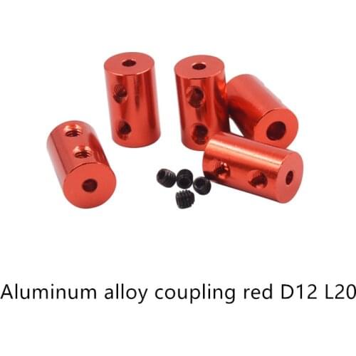 Aluminum Alloy Coupling diameter 12mm length 20 3D Printers Parts red Flexible Shaft Coupler Screw Part For Stepper Motor