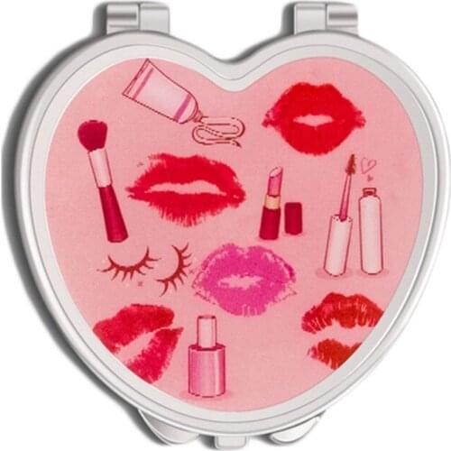 Double-sided Folding Small Makeup Mirror Foldable Portable HD Mirror Cosmetic Mirror S1