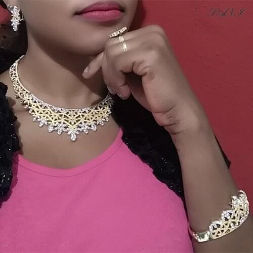 Fani Fashion african beads Jewelry Set Nigerian wedding woman accessories Jewelry set Dubai Gold designer jewelry set Wholesale