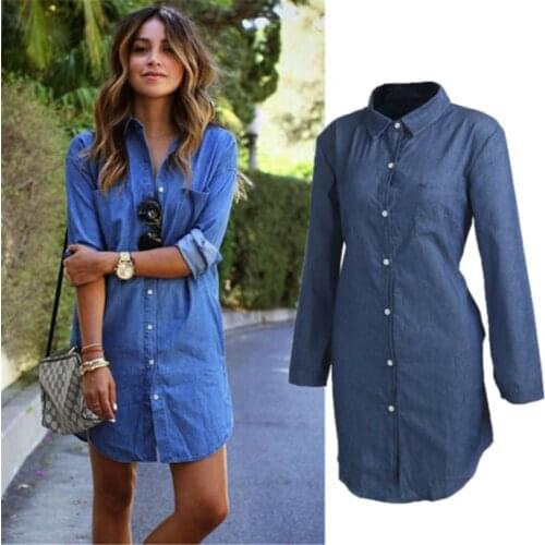 Модные джинсовые платья Goocheer China At AliExpress