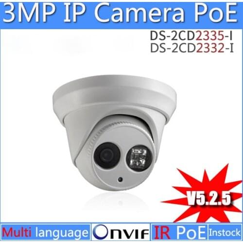 HK DS-2CD2335-I Original 1/3" CMOS 3MP 2.8mm Lens POE Network CCTV Dome IP Camera H.264 IR Range HD Waterproof Home&Outdoo
