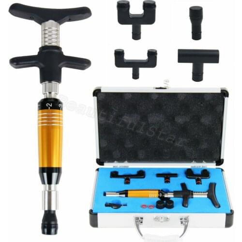 Manual Chiropractic Adjusting Tool Spine Activator Correct Tools Pulse Activator Correction 4 Replaceable Head Massage Gun Set