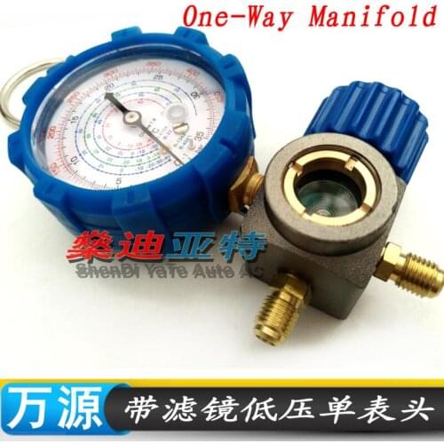 Automotive /car air conditioning refrigeration tools refrigerant pressure gauge low pressure single table one-way manifold