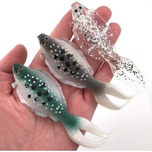Artifical Flatfish Fishing Lure Ocean Simulation Flounder Soft Bait Artificial Lures 12cm/8g New Hot Sale Lot 4 Pieces Sale