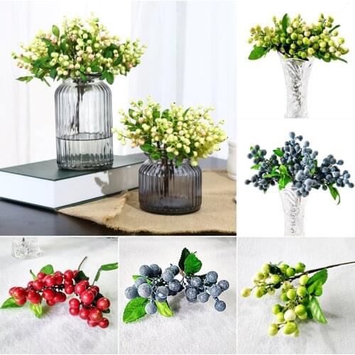Artificial Blueberries Berries Simulation Decorative Office Fruit Plants Berry Decorations Party Wedding Party Home Decor