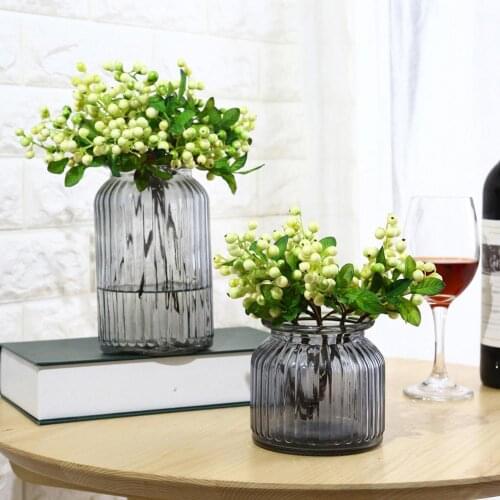 1 Pc Artificial Plastic Fruit Blueberry Green Plant Home Hotel Cafe Decoration