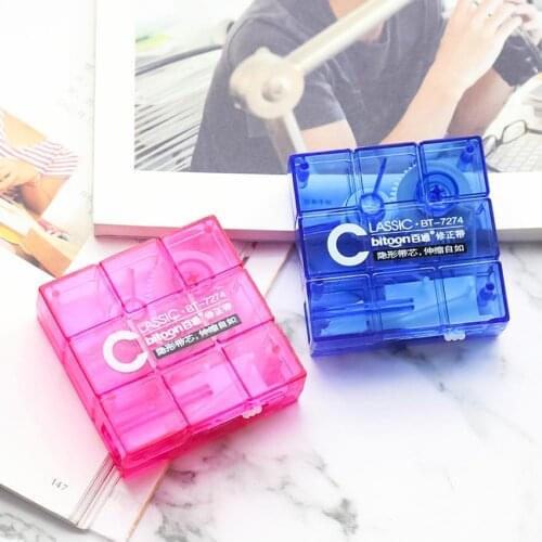 5mm*8m Transparent Correction Tape Corrector School Office Supplies Students Stationery Square Modified Tape