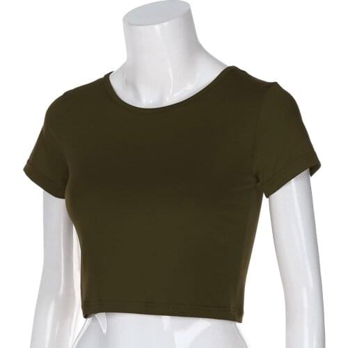 Crop Top Women Short Sleeve 2021 Summer Clothes Y2k Fashion Streetwear Tops Slim All Match Ladies T-Shirt Dropshipping/Wholesale