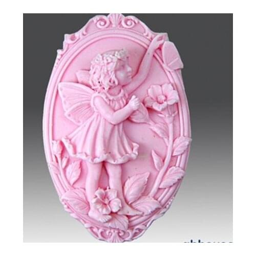 Luyou Beautiful 3D Flower Fairy Silicone Soap Mold Chocolate Pudding Cake Jelly Ice Candy Cookies Decorative Soap Molds SM056