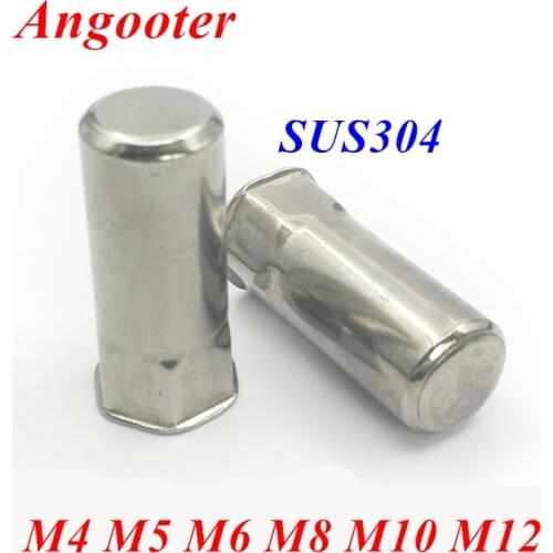 M4 M5 M6 M8 M10 SUS304 Stainless steel Small Half Flat Head Hex Rivet nuts Reduced Sealed Insert Nut Blind Enclosed Rivet nuts