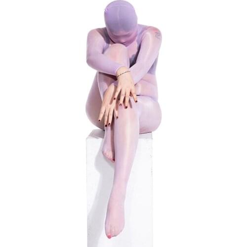 Oil Shiny 8d Transparent Bodystocking 912 Kintted Open Crotch Bodysuit Stockings Full Coat Cosplay Body Babydoll One Piece Nylon