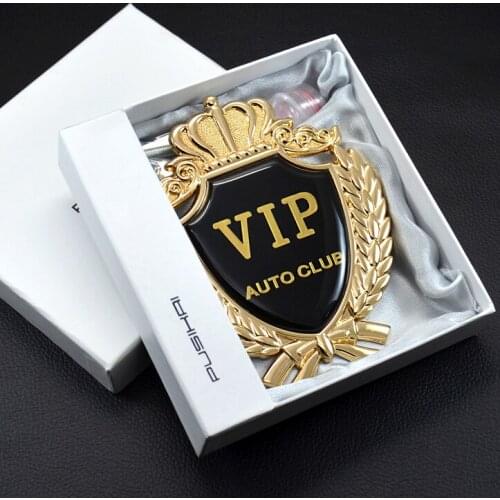 Metal VIP Auto Club Luxury Front Grill Grille Emblems Badge Decal Sticker JDM