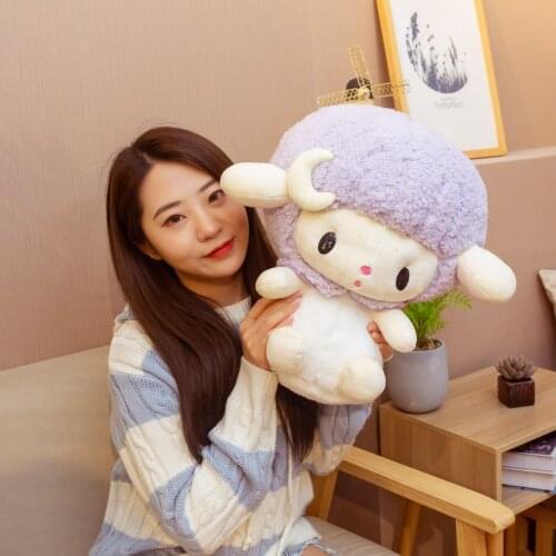 Gemini Cute Cartoon Sheep Soft Stuffed Plush Toys Kawaii Sheep Animal Doll Pillow Child Girl Birthday Holiday Gift
