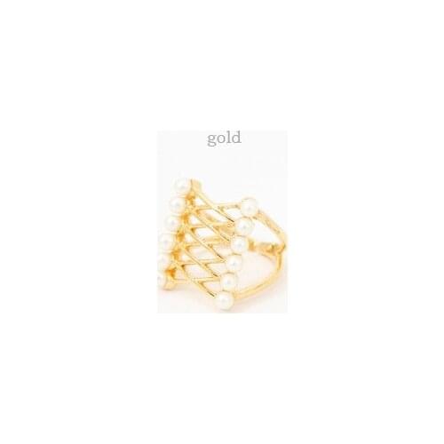 Fashion Hot 2021 Small Simulated Pearl Cross Finger Ring Jewelry Accessories Wholesale Gift