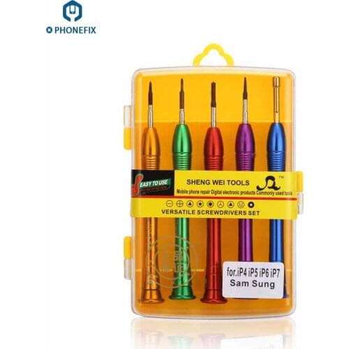 Professional 5 in 1 Screwdriver Set for iPhone X 8 7 7P 6 6S Opening Tools Mobile Repair Screwdriver Kit for Computer Tool Kit