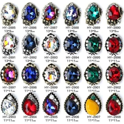 2021 New Alloy Retro Style Water Drop Nail Art Jewelry Charm Pearl Luxury Zircon Shiny Diamond Crystal WomenS Daily Wear