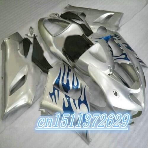 New ABS fairing kit Fit for Kawasaki ZX6R 2005 2006 fairings ZX-6R 05 06 Ninja 636 Custom Silver Blue
