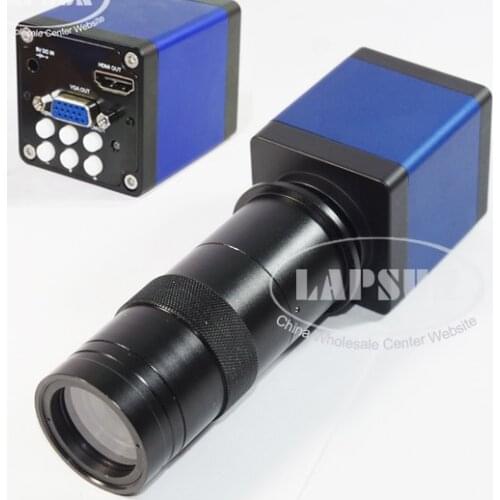 120X 1080P 60F/S VGA HD HDMI Industry Video Microscope Camera Set System + C-Mount Lens For PCB SMD SMT Repair Inspection Tool