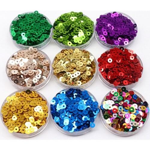 20g AB Color Multicolor Flat Loose Sequins Hand-sewn Wedding Dress Shoes and Hats DIY Accessories Decoration PVC Sequins 3-6mm