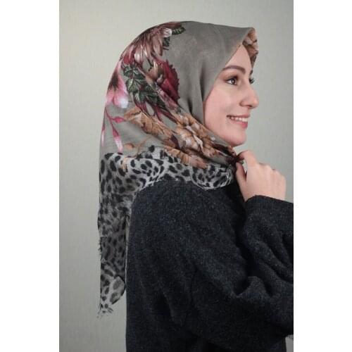 VERTU PATTERNED LINEN FLAMLI SCARF-DESEN-29-RENK-14